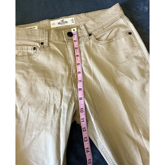 Hollister Pants Mens Skinny 5 Pocket Flex Tan 28x30 Lightly Worn - Picture 2 of 6